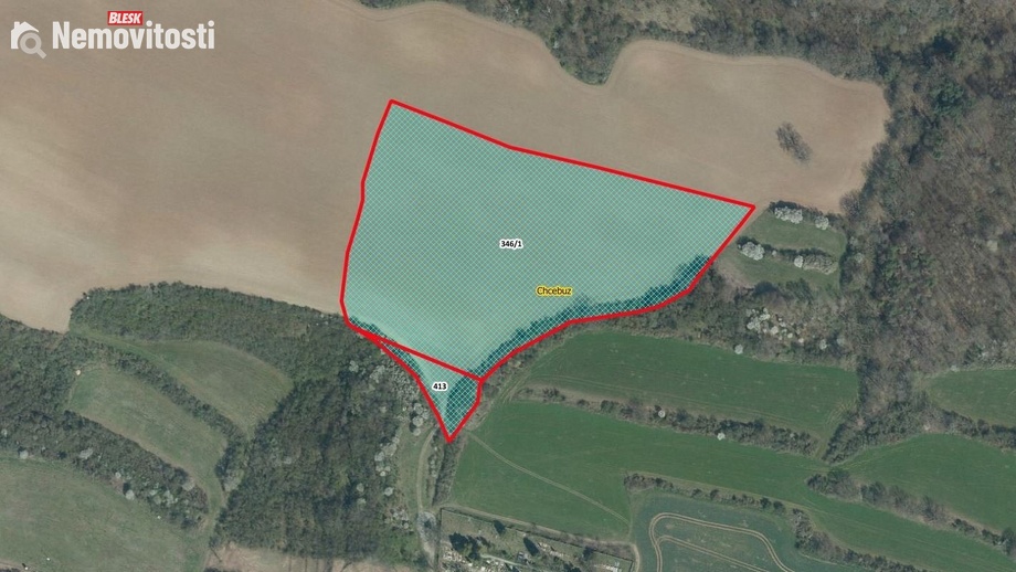 Prodej pole 19 397 m², Štětí - Chcebuz