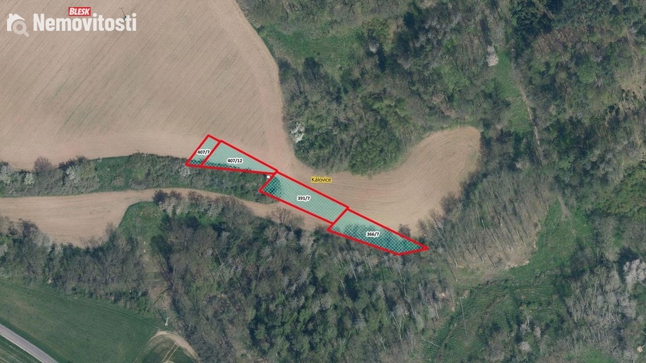 Prodej pole 2 118 m², Úštěk - Kalovice