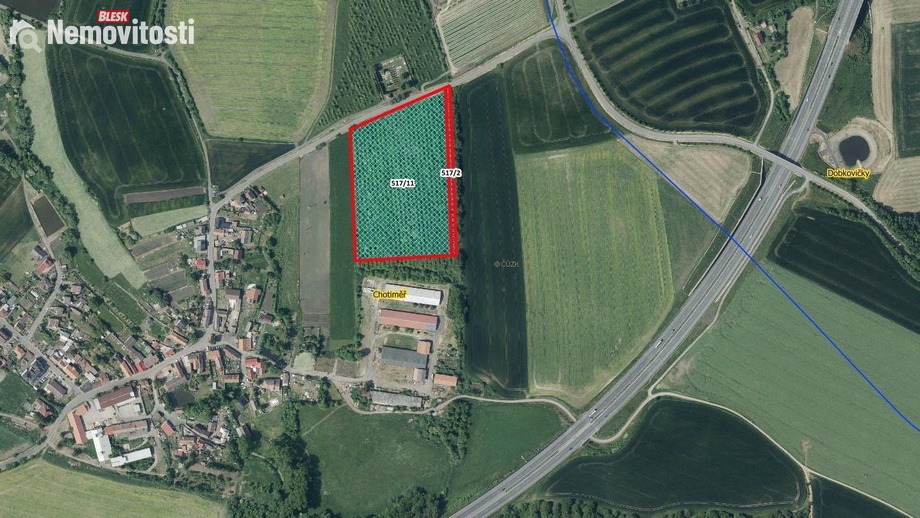 Prodej podílu 2/14 sadu / vinice 4 287 m², Chotiměř