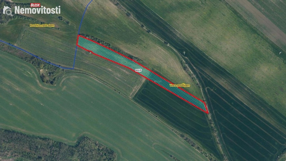 Prodej pole 10 600 m², Krabčice - Vesce