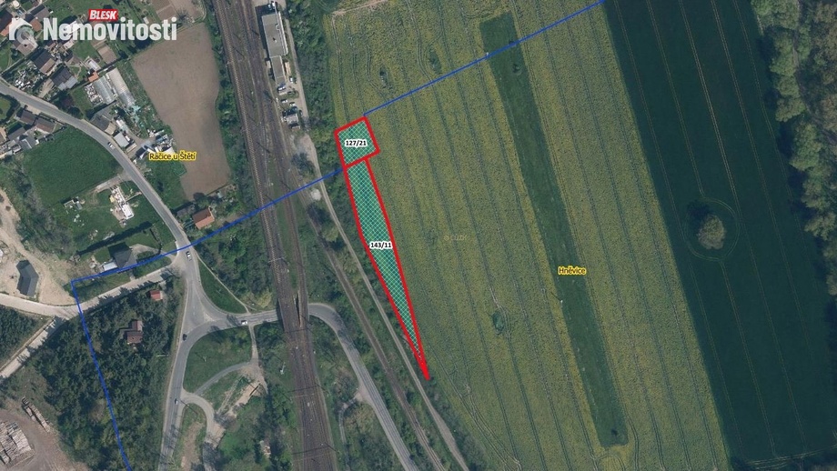 Prodej specifického pozemku 2 677 m², Štětí - Hněvice