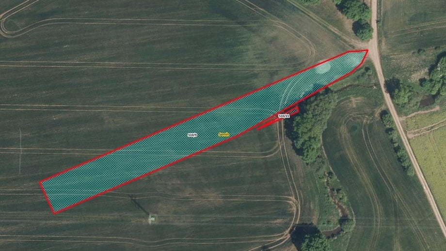 Prodej podílu 1/2 zemědělská půda, 2 539 m² - Semín