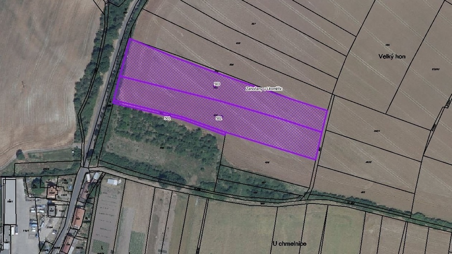 Prodej zemědělská půda, 3 771 m² - Křešice - Zahořany