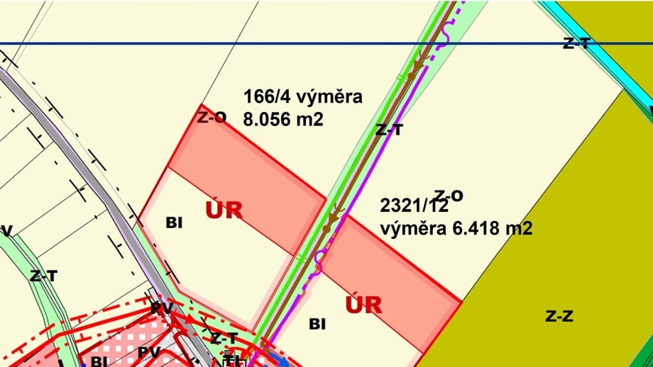 Prodej pozemky pro bydlení, 6 418 m² - Bechlín