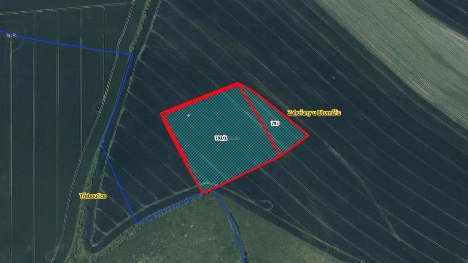 Prodej zemědělská půda, 7 187 m² - Křešice - Zahořany