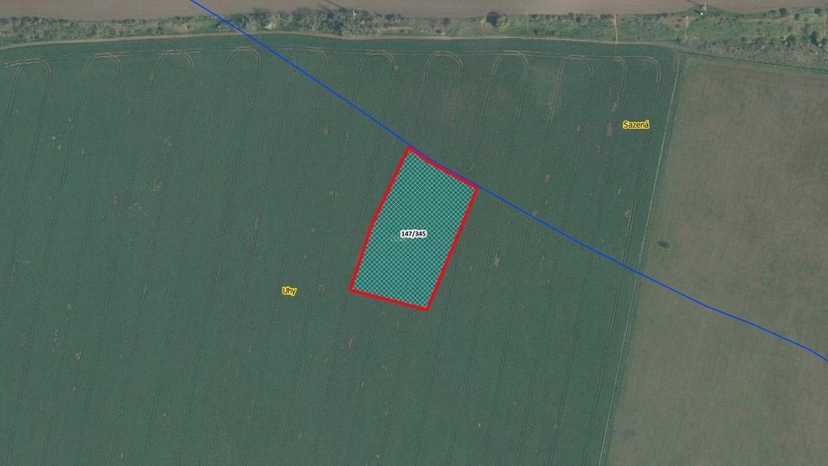 Prodej pole 5 543 m², Uhy