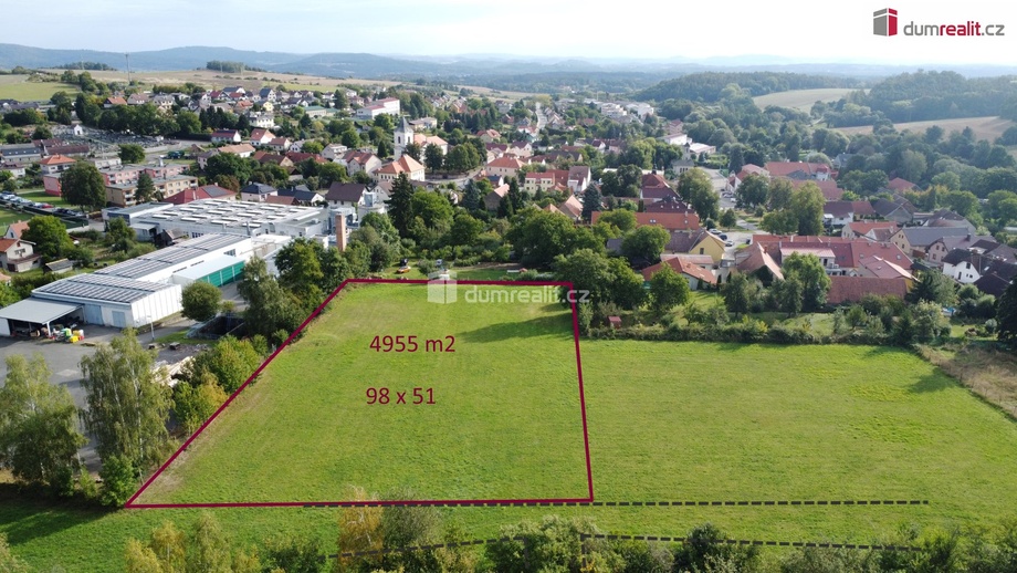 Prodej pozemky pro komerční výstavbu, 4 955 m² - Netvořice