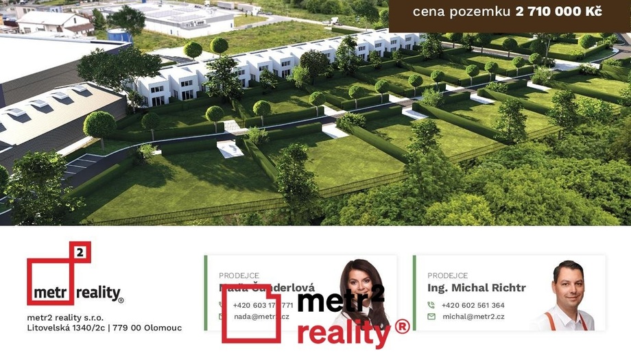 Prodej pozemky pro bydlení, 721 m² - Uničov
