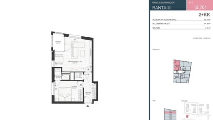 Prodej bytu 2+kk 45 m², Praha 5