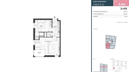 Prodej bytu 2+kk 46 m², Praha 5