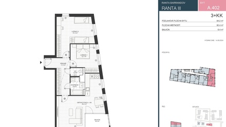 Prodej bytu 3+kk 80 m², Praha 5