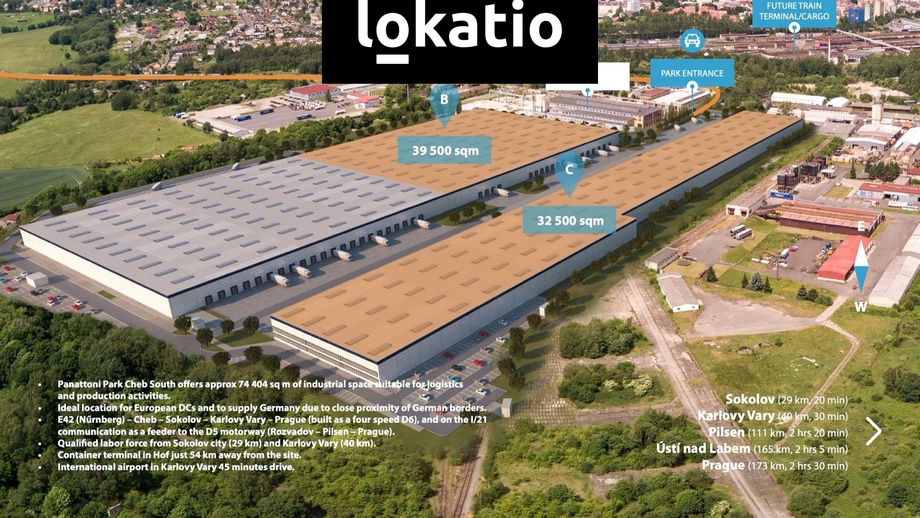 Pronájem sklady, 22 620 m² - Cheb