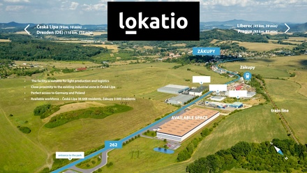 Pronájem skladu 15 628 m², Zákupy