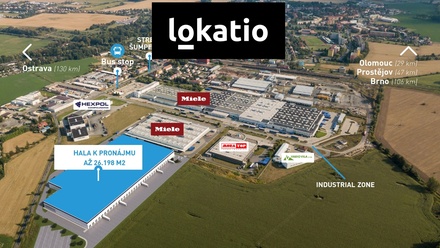 Pronájem skladu 7 488 m², Uničov