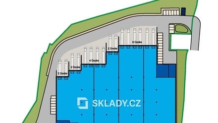 Pronájem skladu 3 500 m², Kozomín