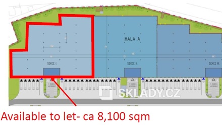 Pronájem skladu 8 000 m², Pardubice