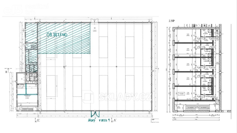 Pronájem skladu 2 600 m², Mohelnice