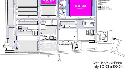 Pronájem skladu 2 700 m², Zvěřínek