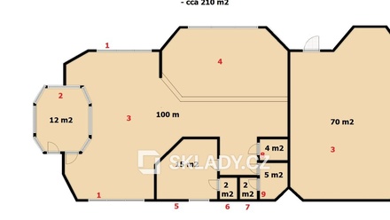 Pronájem skladu 220 m², Louny