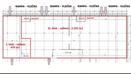 Pronájem skladu 2 700 m², Louny