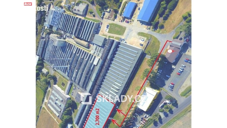 Pronájem skladu 2 700 m², Louny