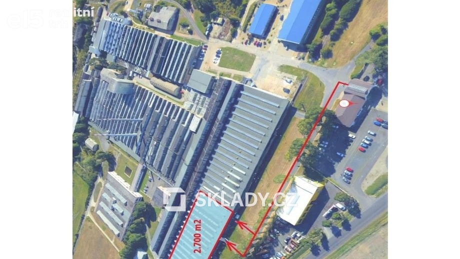 Pronájem skladu 2 700 m², Louny