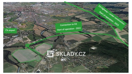 Pronájem skladu 10 000 m², České Budějovice