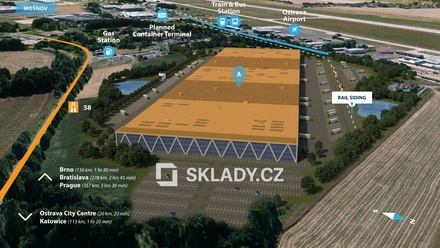 Pronájem skladu 10 000 m², Ostrava-Jih