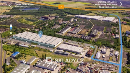 Pronájem skladu 4 300 m², Chomutov
