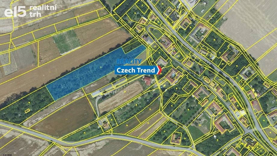 Prodej stavebního pozemku 13 897 m², Budětsko