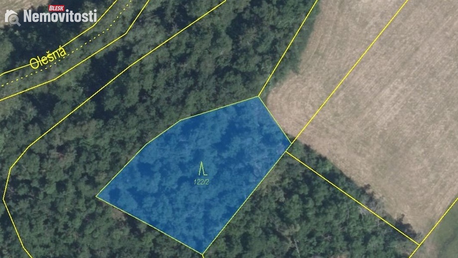 Prodej lesa 1 620 m², Rouchovany