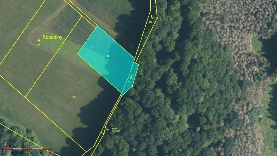 Prodej louky 2 158 m², Skalička