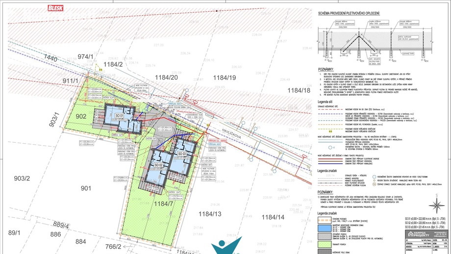 Prodej stavebního pozemku 1 495 m², Bystřany