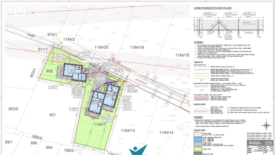 Prodej stavebního pozemku 1 495 m², Bystřany