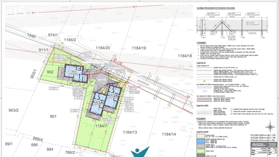 Prodej stavebního pozemku 1 495 m², Bystřany