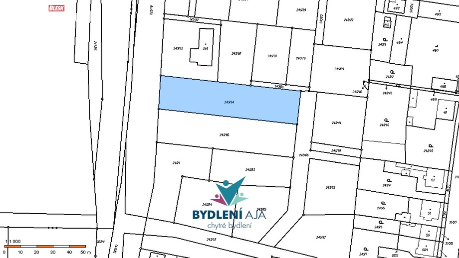 Prodej stavebního pozemku 1 761 m², Srbice