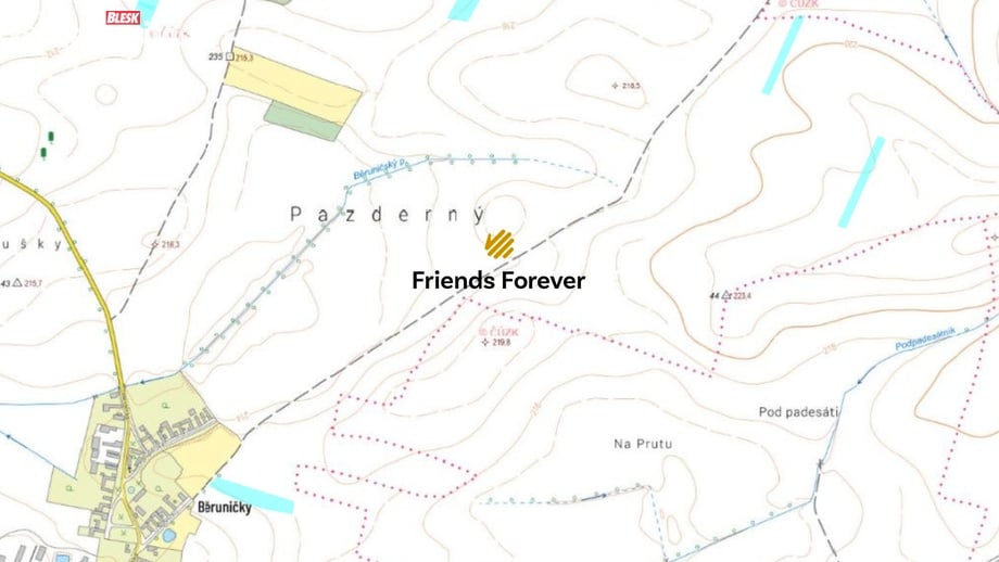 Prodej podílu 1/4 pole 6 302 m², Běrunice - Běruničky