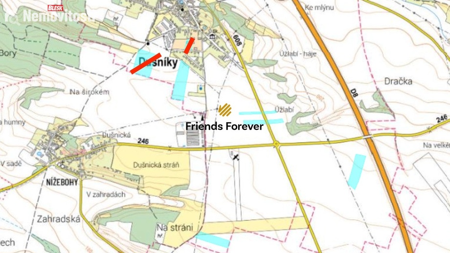 Prodej podílu 1/6 pole 15 071 m², Dušníky