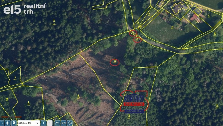 Prodej lesy, 6 802 m² - Železný Brod - Bzí