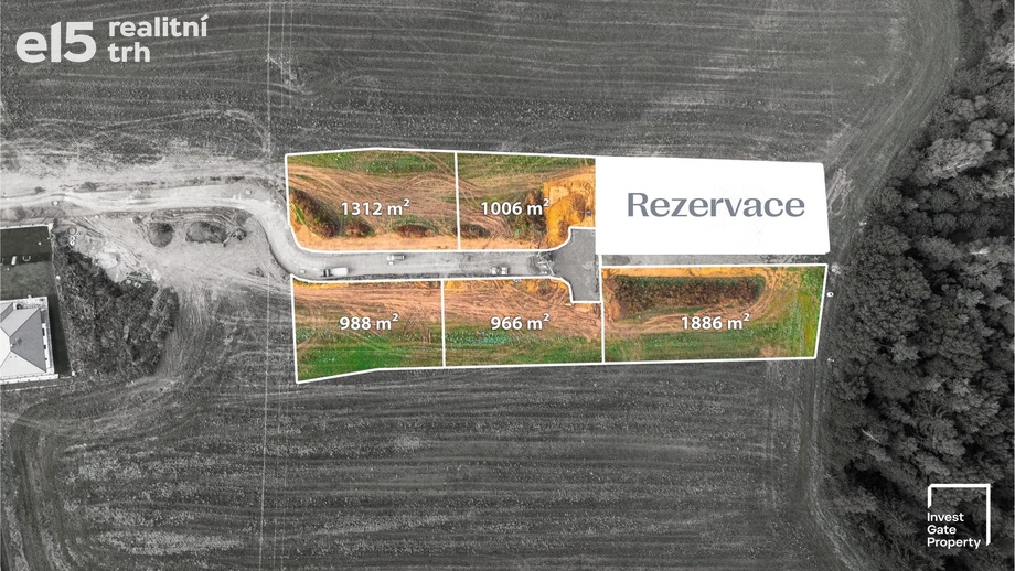 Prodej pozemky pro bydlení, 1 312 m² - Hůry