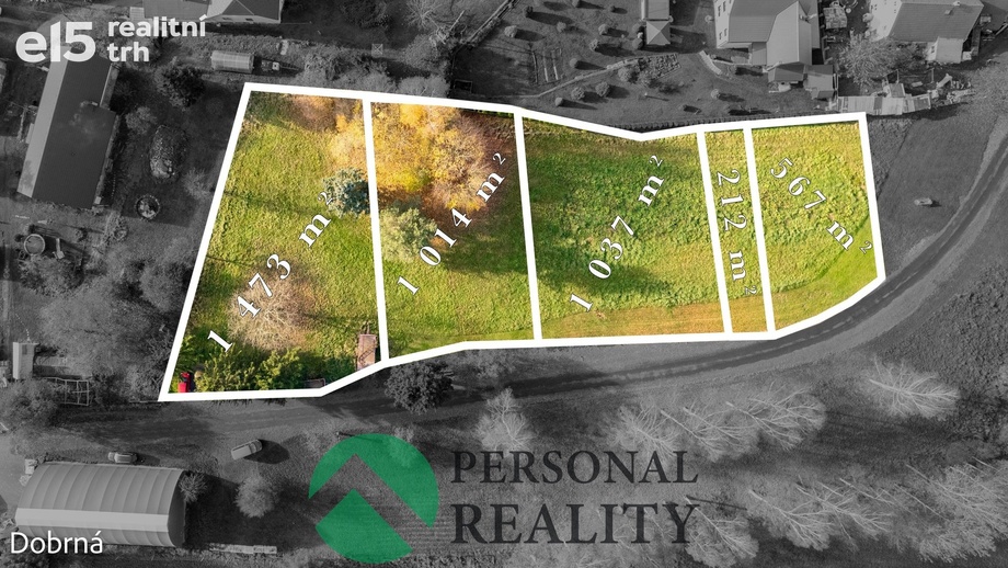 Prodej pozemky pro bydlení, 1 037 m² - Dobrná