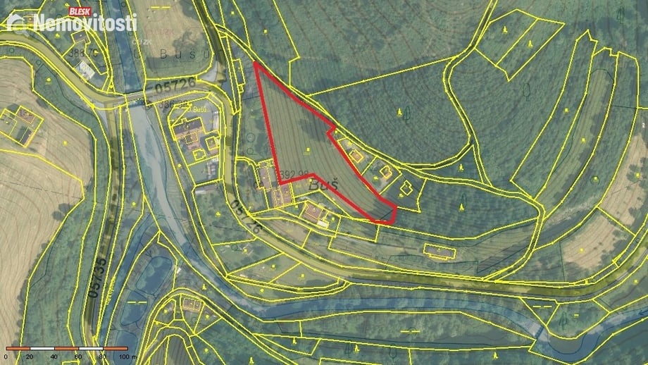Prodej louky 4 850 m², Malá Bystřice