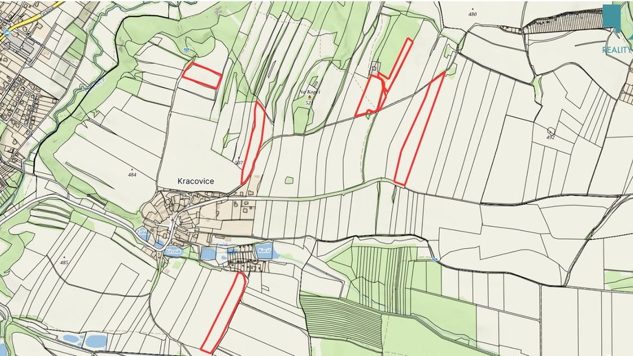 Prodej pole 37 171 m², Stařeč - Kracovice