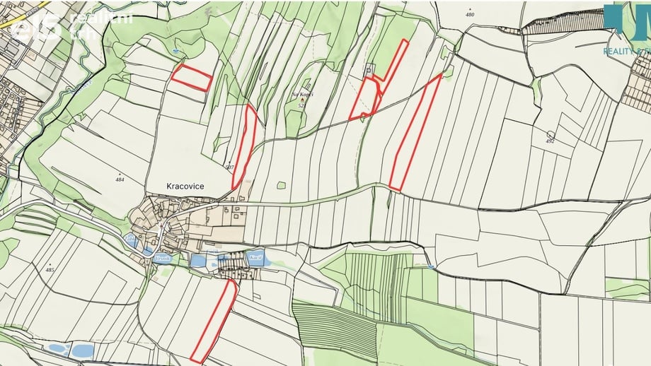 Prodej zemědělská půda, 37 171 m² - Stařeč - Kracovice