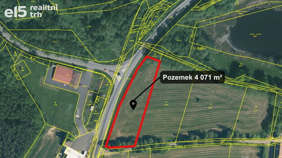 Prodej komerčního pozemku 4 071 m², Domažlice - Havlovice