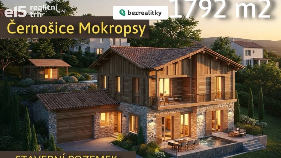 Prodej stavebního pozemku 1 792 m², Černošice