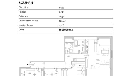 Prodej bytu 4+kk 120 m², Chlumec nad Cidlinou