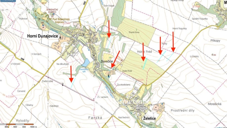 Prodej pole 184 181 m², Horní Dunajovice