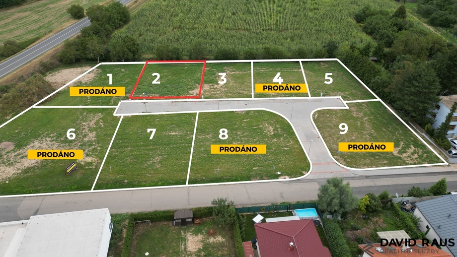 Prodej pozemky pro bydlení, 617 m² - Rajhrad