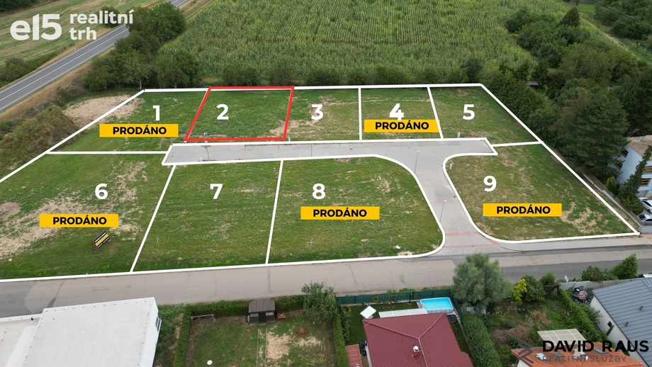 Prodej pozemky pro bydlení, 617 m² - Rajhrad